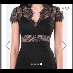 Black lace dress